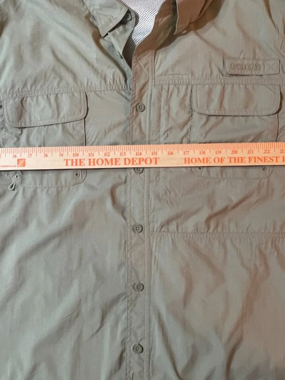 OutdoorLIfe Mens Expedition Shirt, Popular Sea Grass Color, Long Sleeve